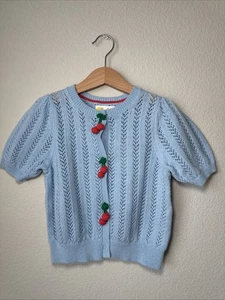 mini boden girls 4-5 Knitted Shirt - Cherry Knitted Shirt NWTS - Picture 1 of 13
