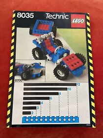 Lego 8035 Technic Instructions Only! Rare Oop Collectible Car 1986 Frank Druck