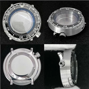 45MM Mineral Glass Stainless Steel Watch Case for NH35/NH36 Watch Movement - Picture 1 of 8