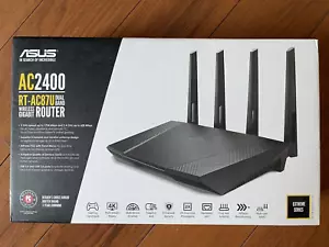 Asus AC2400 RT-AC87U 4x4 Dual-band Wireless Gigabit Router W/ Adapter + Antennas - Picture 1 of 13
