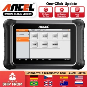 ANCEL MT700 OBD2 Motorcycle Scanner Full System Diagnostic Tool Oil Rest ABS - Picture 1 of 9
