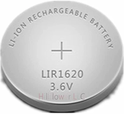 2 X EUNICELL RECHARGEABLE LIR1620 CR1620 CR1620/BN LITHIUM BATTERIES BUTTON CELL - image 1 of 2