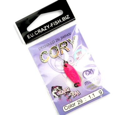 Micro spoon CRAZY-FISH UV GLOW - col. 29 - 1.1 gr - monoamo - ondulante - FR134