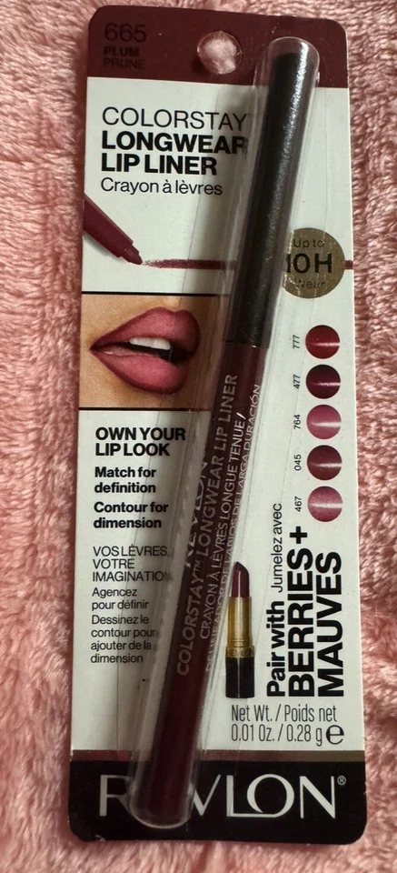 Revlon ColorStay Longwear Lip Liner Smudge-Proof #665 PLUM New - Image 1 of 1