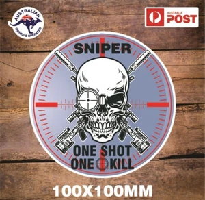 SNIPER ONE SHOT ONE KILL STICKER DECAL - Picture 1 of 1