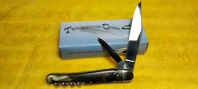 Cuchillo Grúa Klaas Besando 3 Hojas Scout Camp Cuerno Manijas Raro De Colección + Estuche WoW Foto 1 de 4