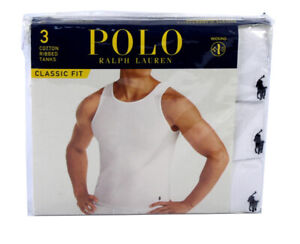 Polo Ralph Lauren Tank Classic Ribbed 3-Pack S,L,XL,XXL 100% Cotton 