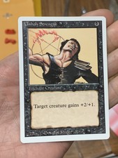 Vintage MTG Unholy Strength Enchant Creature Magic The Gathering Douglas Shuler