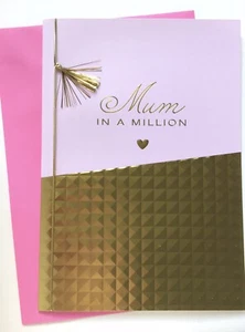 🩷💛 LARGE NEW HALLMARK MOTHERS DAY CARD “MUM IN A MILLION” 🩷💛 - Picture 1 of 5
