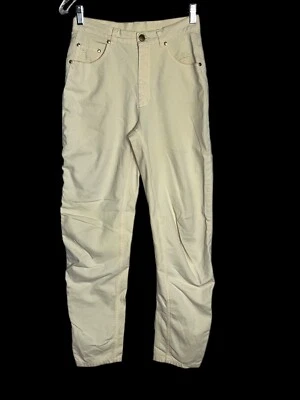 Calça jeans feminina Escada Sport amarela elástica cintura alta tamanho 36 - Imagem 1 de 4