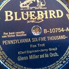 78 rpm Bluebird 10754, Glenn Miller, Pennsylvania Six Five Thousand, Rug, jazz E