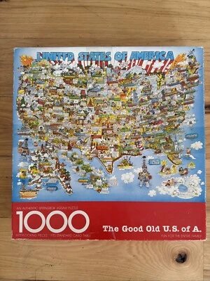 Vintage Authentic Springbok THE GOOD OLD U.S. OF A. 1000 Piece Jigsaw Puzzle EUC - Image 1 of 4