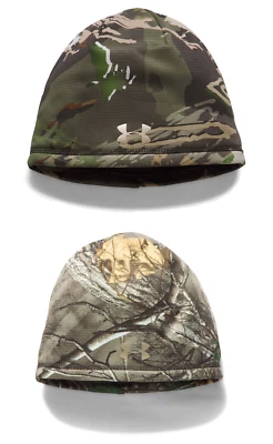 Under Armour Women UA Scent Control Storm Fleece Beanie Camo Ponytail OSFM - Image 1 of 4