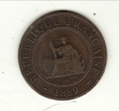 INDOCHINE  1 CENT 1889 A = PARIS - Image 1 of 2