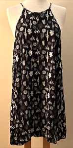 NEW EIDON Sarah High Neck Black & White Rayon Dress Cover Up Cactus Size Large - Picture 1 of 11