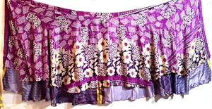 XXL 72" Waist Vintage Sari Magic Wrap Skirts Multicolor Bohemian Hippie Skirt - Picture 1 of 6