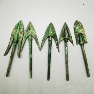 1pc Antique Collection Ancient Chinese Bow And Arrow Bronze Arrowhead - Picture 1 of 8