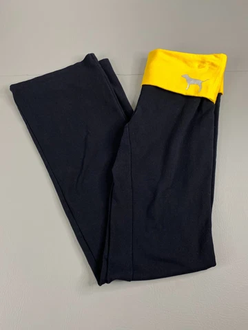 Victoria's Secret PINK Pittsburgh Steelers Leggings Size Small Black Yellow Stud Cover