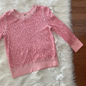 We The Free Lazer Cut Crewneck Pullover Pink Size Small - Picture 1 of 4