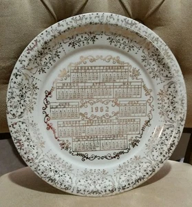 VINTAGE 1962 calendar COLLECTOR PLATE - Picture 1 of 1