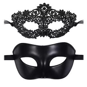 Couple 2pcs Masquerade Masks Venetian Costume Ball Wedding Cosplay Party Mask - Picture 1 of 6