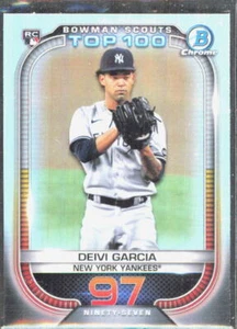 Bowman #BTP-97 2021 Deivi Garcia Bowman Scouts Top 100 Yankees de Nueva York - Imagen 1 de 2