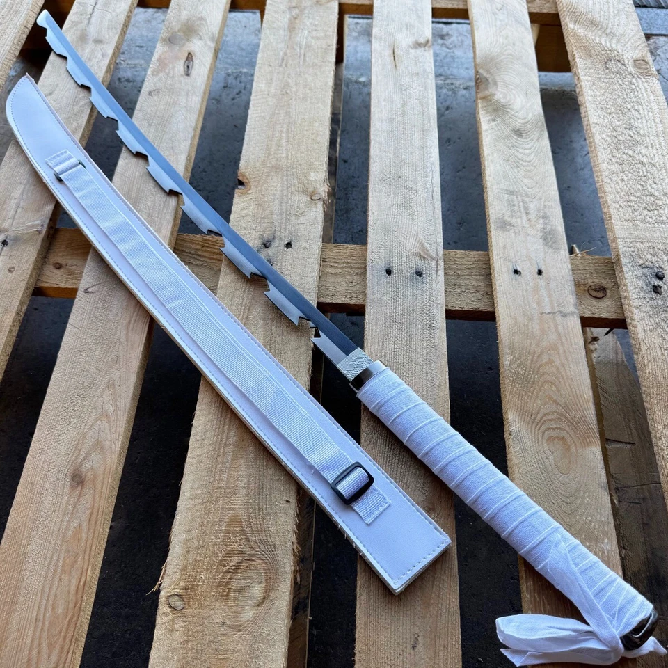 37英寸金属武士复制品恶魔杀手剑Hashibira Inosuke带鞘 — 第 1/4 张图片