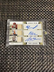 2020-21 LEAF LUMBER KINGS TWIG SIGS TRETIAK FURR CHEEVERS 2/2 TRIPLE AUTO RELIC - Picture 1 of 4
