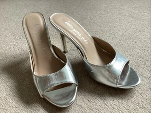 New Look Silver Open Toe High Heel Shoes Size 5 (38) - Picture 1 of 8