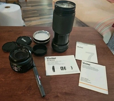 Vivitar RL Edition 28mm Close Focus & 80-200 Macro Focus Lens Lenses Canon Mount - Image 1 of 4