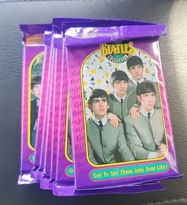 7 Confezioni Vintage Sigillate in Fabbrica 1993 Collezione The Beatles Trading Cards - Foto 1 di 2