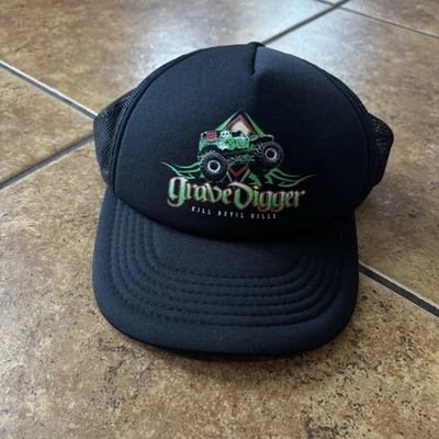 De colección Grave Digger Monster Truck Sombrero Gorra Negra Logo Años 80 Camionero Nuevo de Lote Antiguo Nuevo Foto 1 de 4