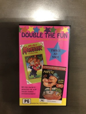 1987 My Pet Monster Goodbye Cuffs, Popeye, Australia VHS Version, Rare! - Image 1 of 3