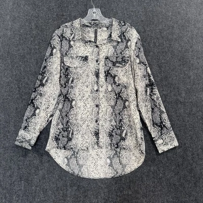 Camisa Baker WGB by Walter G Para Mujer Gris Medio Animal Piel de Serpiente Manga Larga Foto 1 de 4