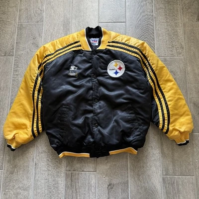Винтажная куртка-бомбер 90-х Starter Pittsburgh Steelers атласная размер M - Изображение 1 из 4