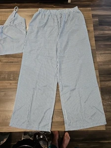 Women's 2 Piece Sleep Set, Polyester Elastane, XL, Strap Top, Elastic Waist - Picture 1 of 6