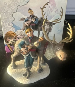 Department 56 Disney Frozen Village Kristoff Serenading Sven With Box Display - Picture 1 of 10