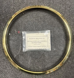 NOS 12" Mason & Sullivan Clock Brass Bezel With Glass And Trim + Hdwe 4200B 4230 - Imagen 1 de 5
