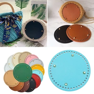 PU Bag Bottom Knitting Bag Bottom Round Bag Bottom Rivet Bag Bottom Strong Round - Picture 1 of 29