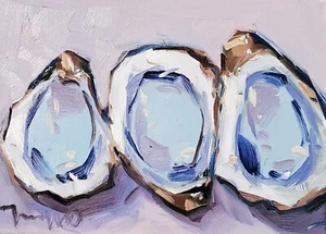 JOSE TRUJILLO Oil Painting IMPRESSIONISM Collectible ORIGINAL Oysters Signed coa - Picture 1 of 6