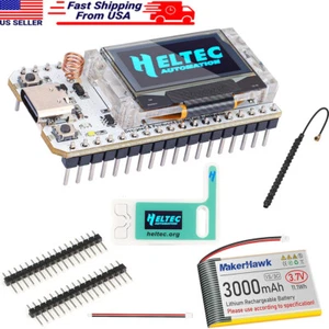 Placa OLED 915 MHz LoRa V3 ESP32 + Estuche Heltec + Antena IPX + Batería para Meshtastic - Imagen 1 de 10