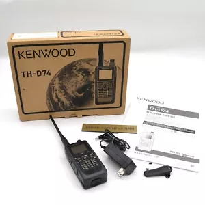 Kenwood TH-D74 Tri-Band HT VHF UHF FM & DSTAR Ham Radio Used with BOX - Picture 1 of 11