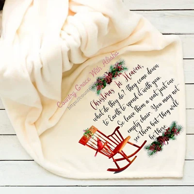 Manta polar conmemorativa para silla de Navidad 50x60 manta personalizada para fotos Foto 1 de 2