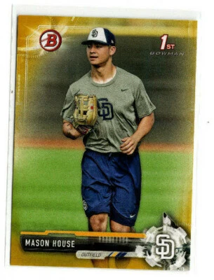 2017 Bowman Mason House #ed 18/50 YELLOW 1st Bowman PADRES - Image 1 of 2