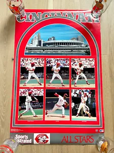 Vintage 1991 Cincinnati Reds Sports Ilustrated poster Eric Davis, Barry Larkin - Picture 1 of 3