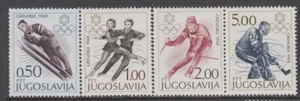 Yugoslavia - Grenoble Winter Olympic Games Issue (Set MNH) 1968 (CV $14) - Picture 1 of 1