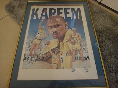 Limited edition (24 of 100) poster signed by NBA great Kareem Abdul Jabbar - Image 1 of 4