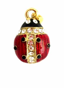 Anhänger Ei Stil Fabergé - Copy Faberge Ei - Marienkäfer - Bild 1 von 1