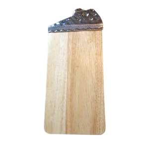 GANZ Wood Cutting Board Mouse on Top of Silver Cheese Wedge Party Server 12.25" - Picture 1 of 5