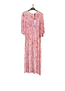 M&S NOBODY'S CHILD EVA PINK MIDI DRESS - Picture 1 of 7